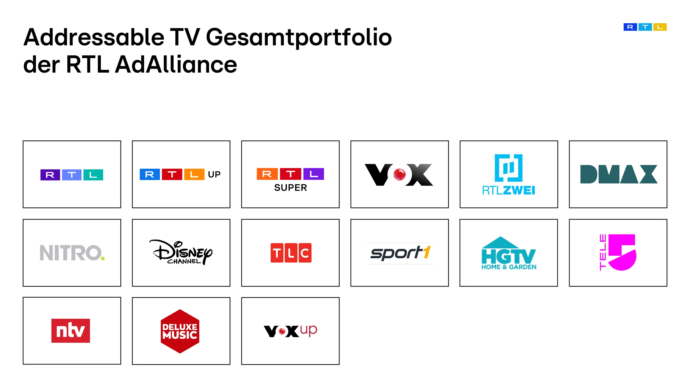 Sender-Portfolio der RTL AdAlliance