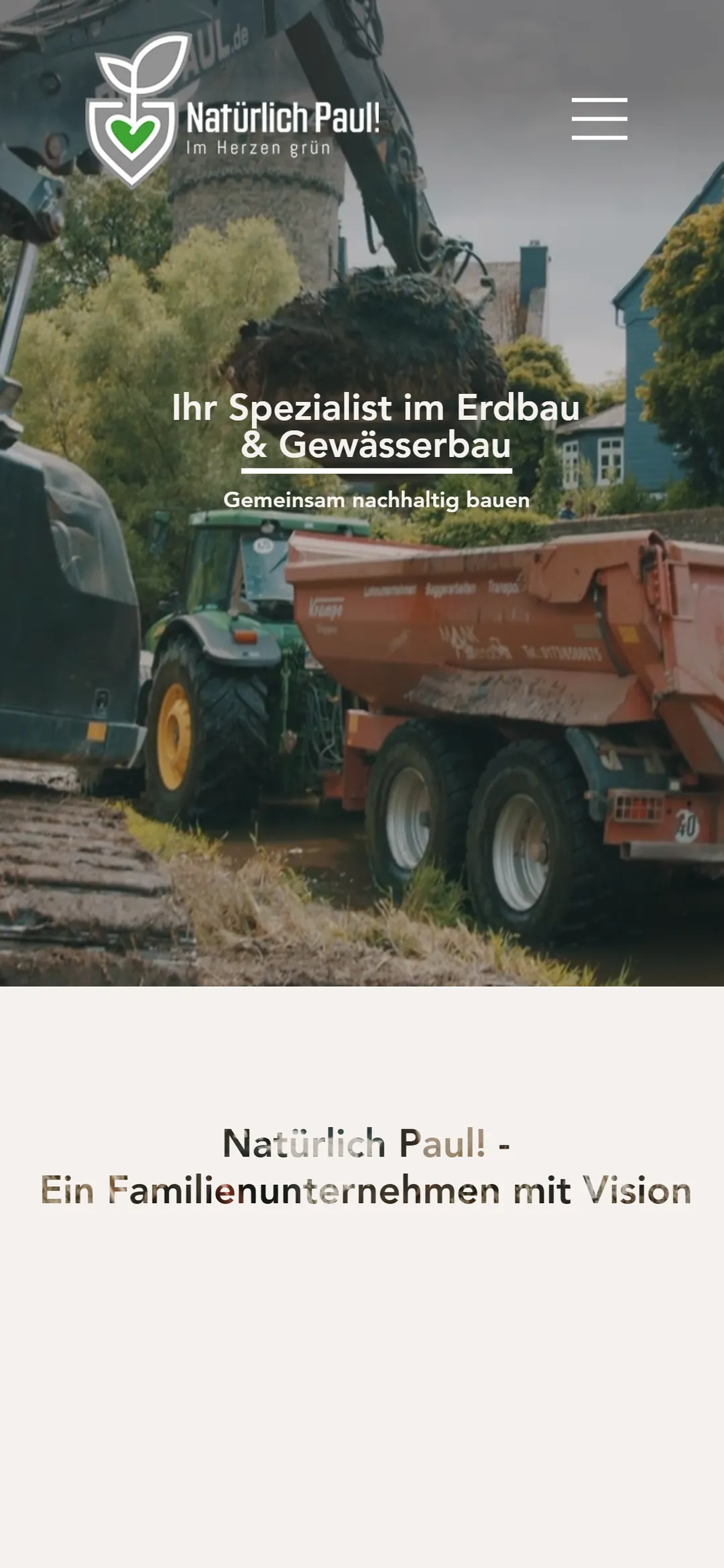 Dieselbe Website am Handy