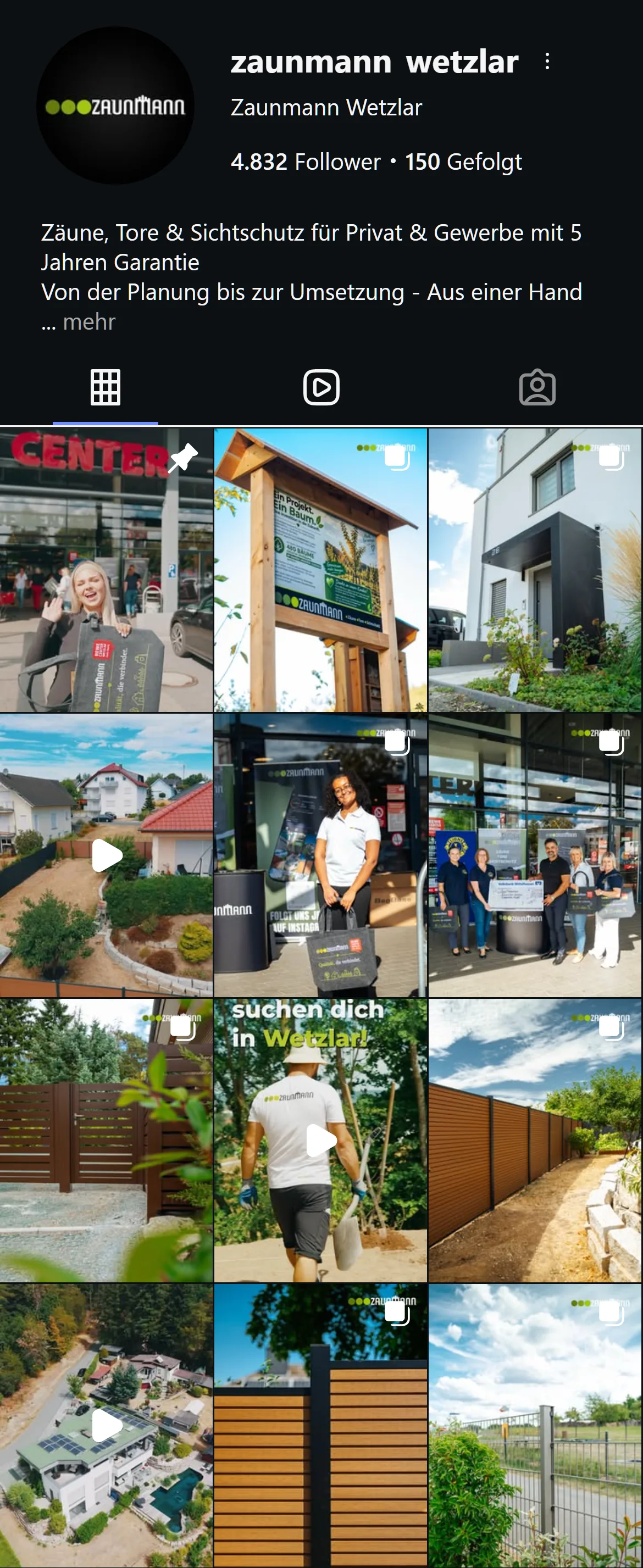 Instagram-Profil @zaunmann_wetzlar